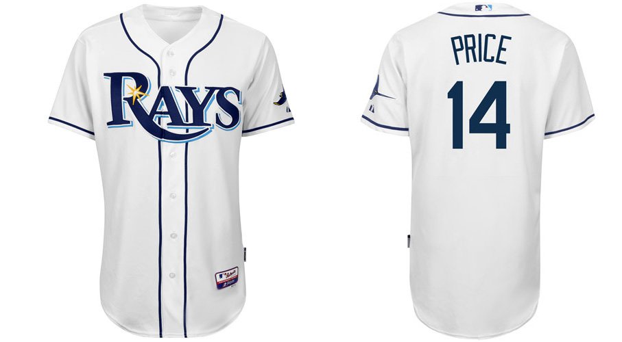 Tampa Bay Rays Jerseys #14 David Price White Baseball ...
